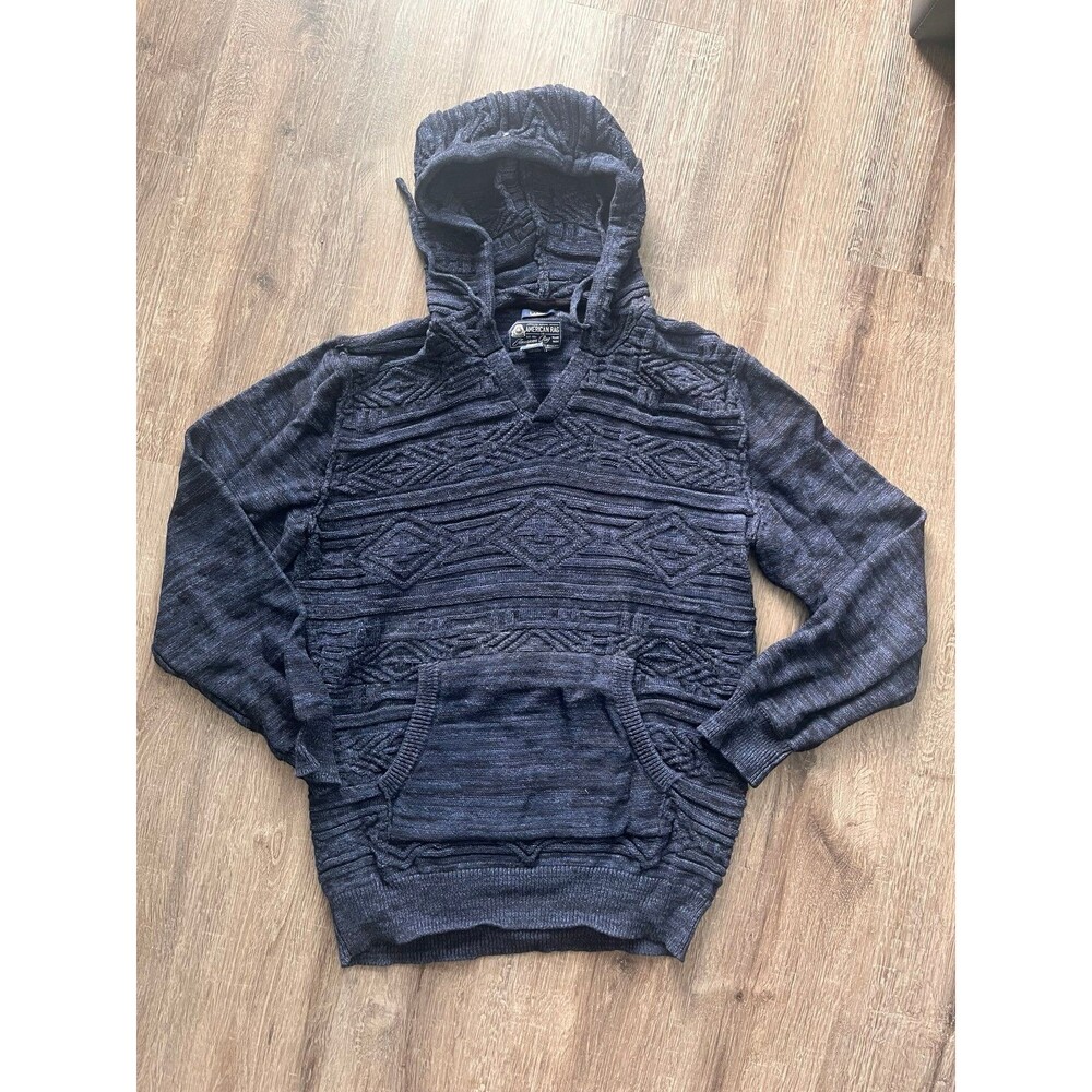 American rag cie Men's Navy and Black Hoodie